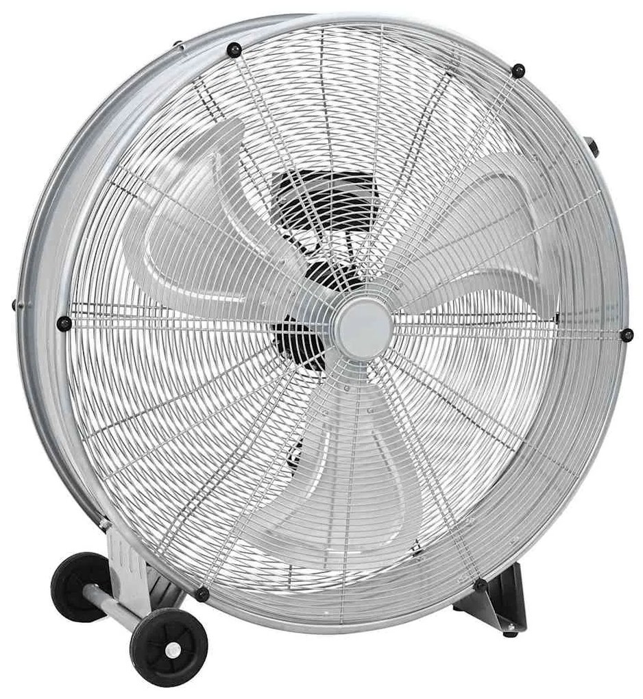 vidaXL Ventilador de tambor com roda Prateado 79 x 37 x 82 cm Alumínio