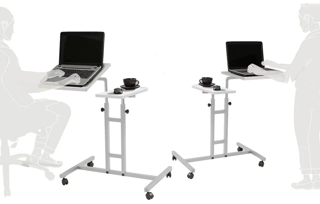 Secretária Elevatória para Portátil Glen – Branco – 67x87x45,5 cm