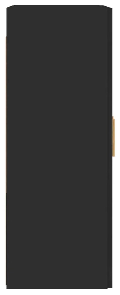 Móveis de parede 2 pcs derivados de madeira preto