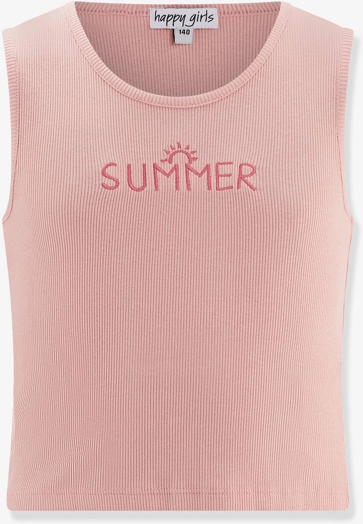 Top de verão Happy Girls para menina rosado