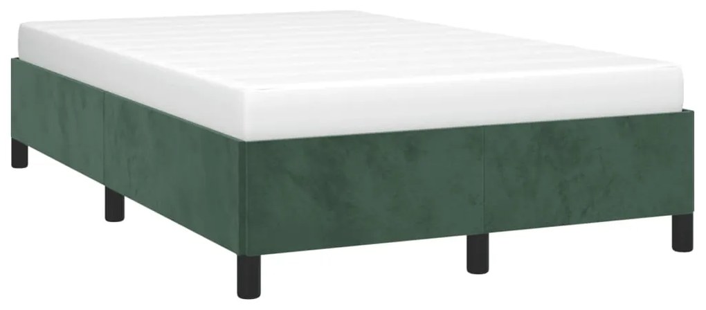 Estrutura de cama com colchão verde escuro 120x190 cm Veludo