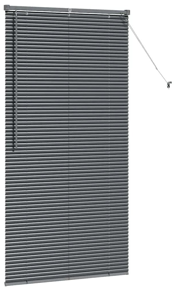 Persiana de Janela Cinzento-escuro 85 x 175 cm Alumínio