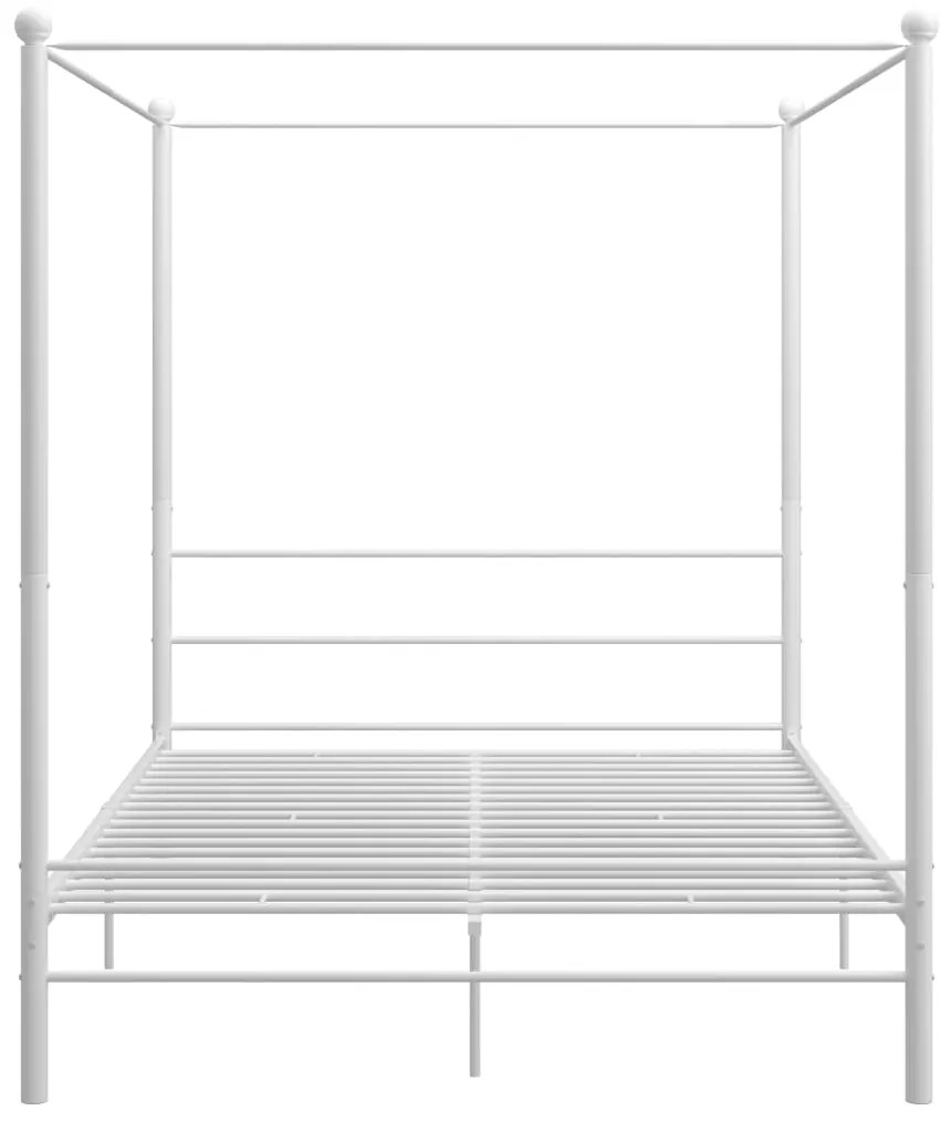 Estrutura de cama dossel 160x200 cm metal branco