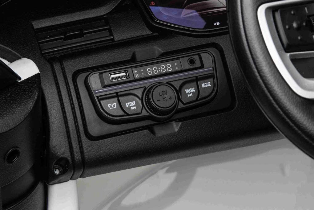 Carro elétrico para Crianças Range Rover, 2 lugares bancos em couro sintético, rádio com entrada USB, tração traseira com suspensão, bateria 12V7AH, r