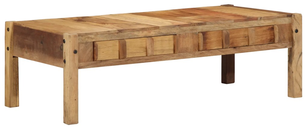 vidaXL Mesa de Café 110x55x35 cm Madeira Sólida Recuperada
