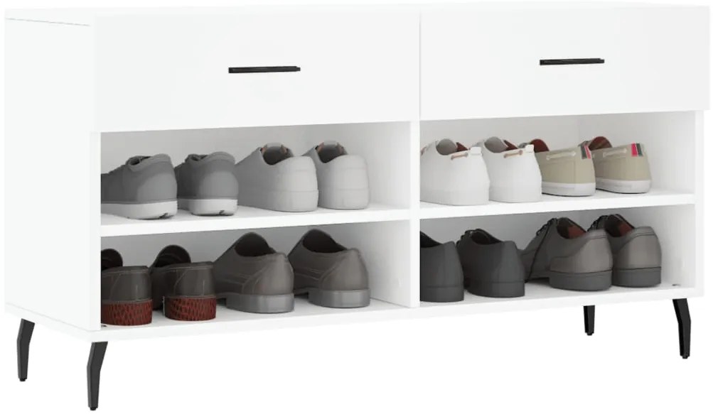Banco sapateira 102x35x55 cm derivados de madeira branco