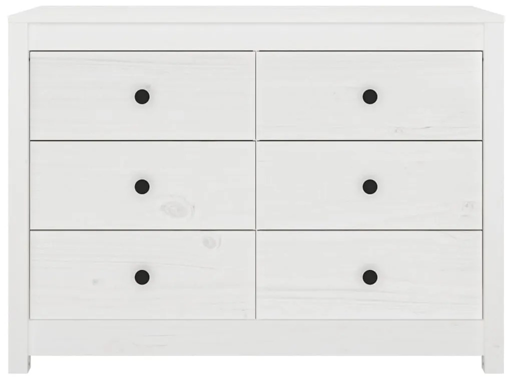 Armário de apoio 100x40x72 cm pinho maciço branco