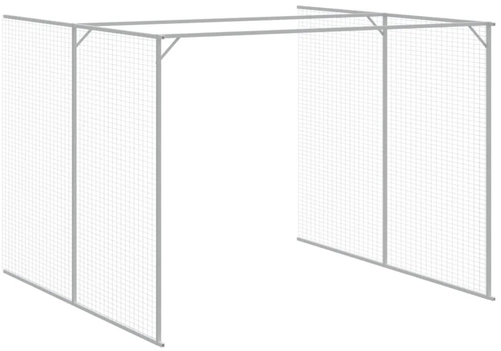 Casota p/ cães c/ parque 214x865x181 cm aço galvaniz. antracite
