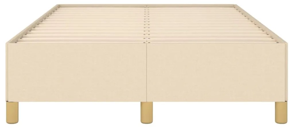 Estrutura de cama sem colchão 120x200 cm tecido cor creme