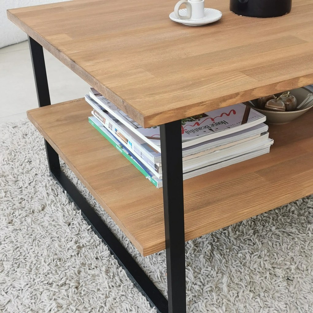 Mesa de Café Neta - Carvalho - 85x40x60 cm