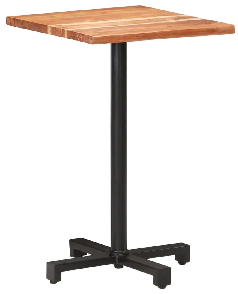 vidaXL Mesa de bistrô com arestas vivas 50x50x75 cm acácia maciça