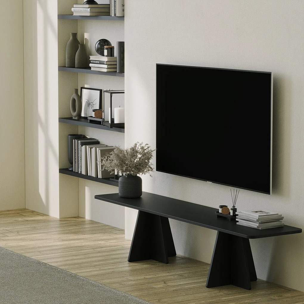 Unidade de TV Mushroom – Preto – 180 cm x 40 cm x 42 cm