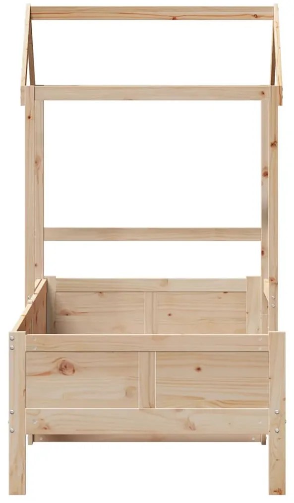 Sofá-cama com telhado 80x200 cm madeira de pinho maciça