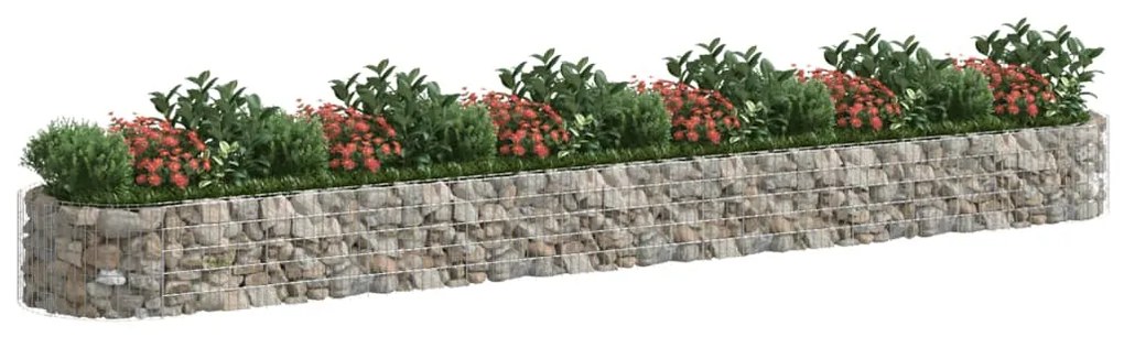 Canteiro elevado/cesto gabião 600x100x50 cm ferro galvanizado
