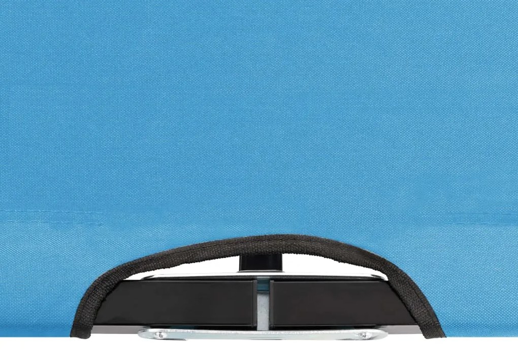 Espreguiçadeira/cama dobrável para 2 pessoas aço azul