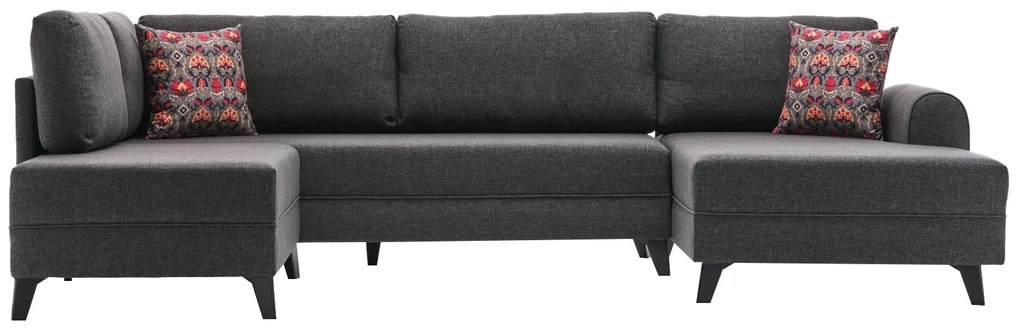 Sofá-Cama de Canto Belen – Antracite – 300x78x202 cm