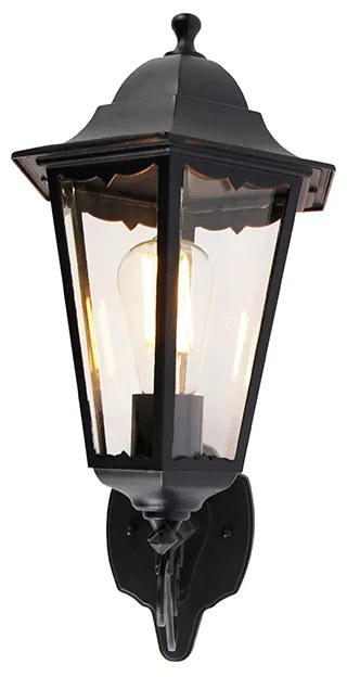 Candeeiro de parede exterior clássico preto IP44 - Havana Up Clássico / Antigo