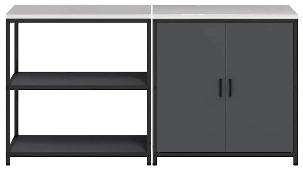 Conjunto de Armazenamento de Cozinha 2 pcs Antracite