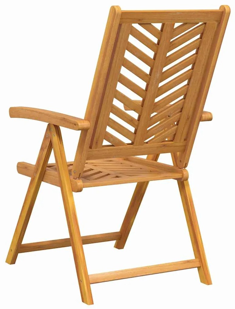 Cadeiras de Jardim Reclináveis 4 pcs Madeira Sólida de Acácia