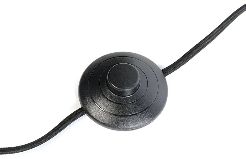 Candeeiro de pé moderno com cúpula preta - Bend Moderno