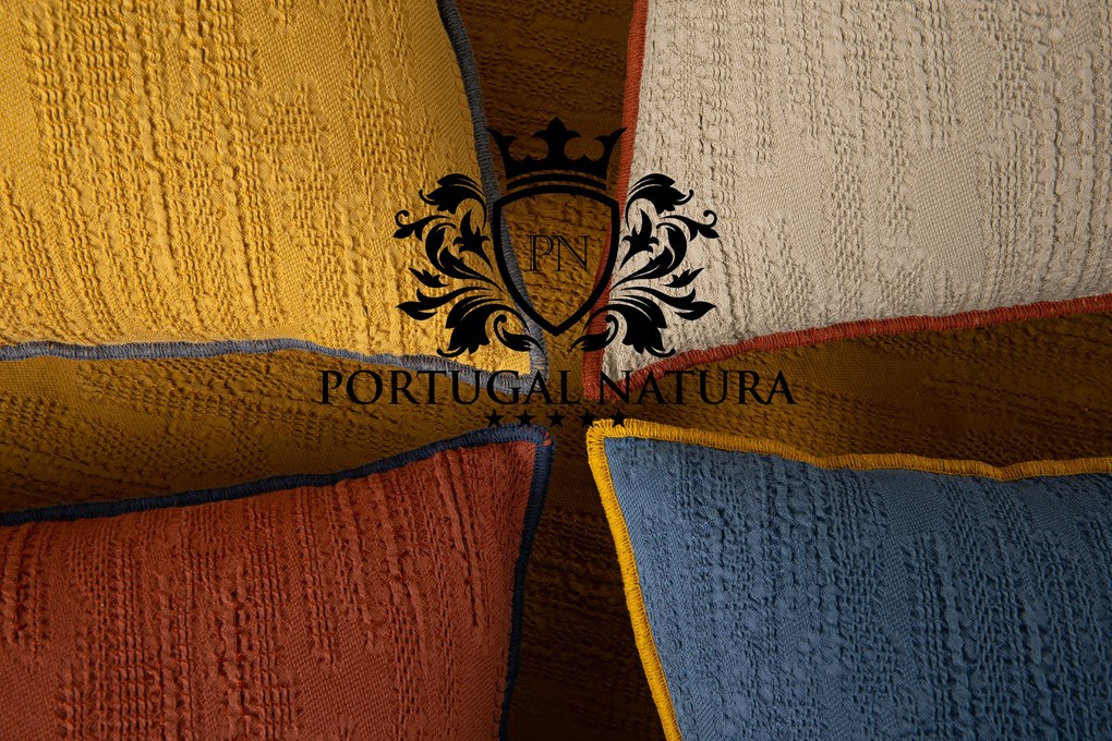 COLCHA MADRIGAL - 4 CORES À ESCOLHA: Mostarda 1 fronha 60x40 cm
