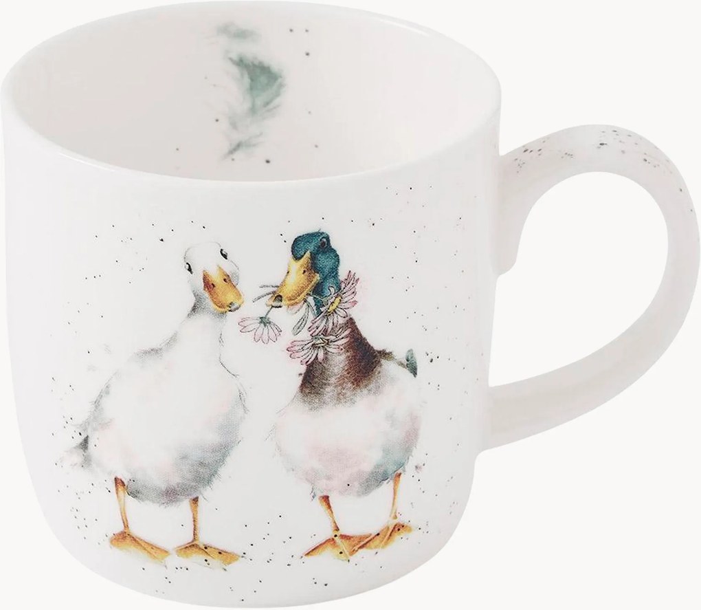 Caneca em porcelana Fine Bone China Duck Love