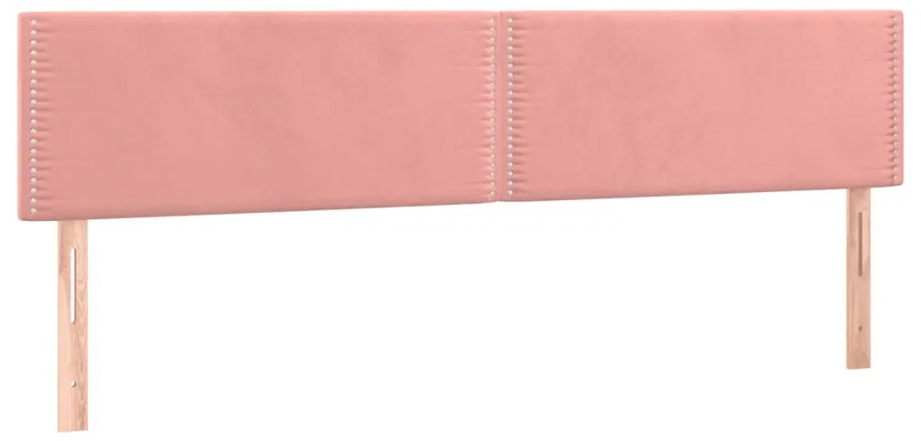Cama box spring c/ colchão luzes e LED 120x190 cm veludo rosa
