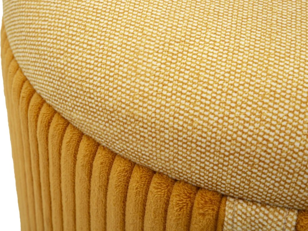 PUFE COM ARMAZENAMENTO BOLZANO 2 PEÇAS Ø 38 X 38-32 X 28 CM AMARELO