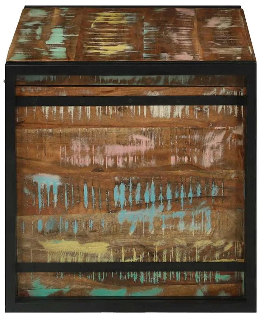 Baú de Armazenagem Multicolorido 80 x 50 x 50 cm - Madeira Reciclada S