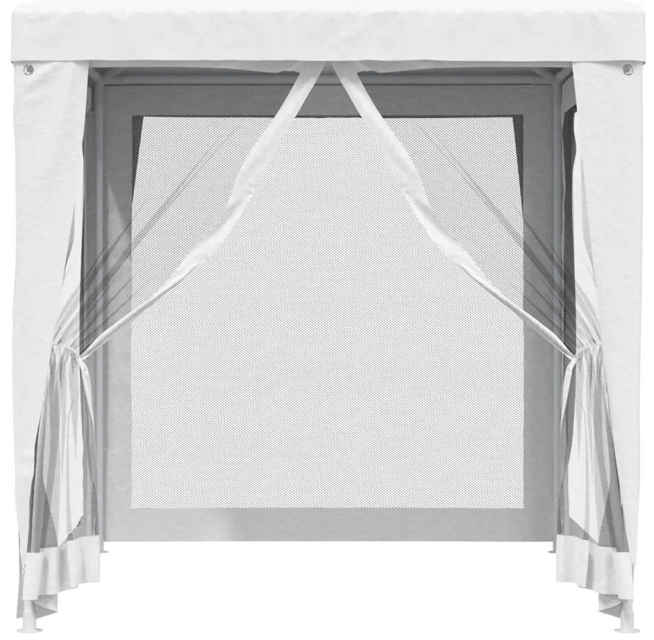 Tenda para festas com 4 paredes laterais em rede 2x2 m branco