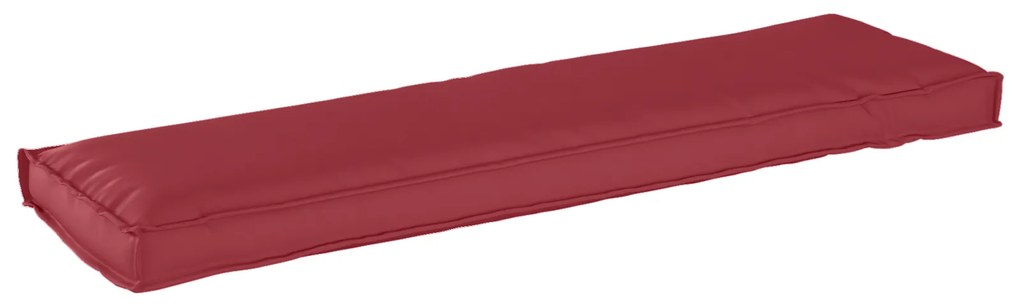 vidaXL Almofada de palete para banco Vinho Vermelho 140 x 40 x 8 cm