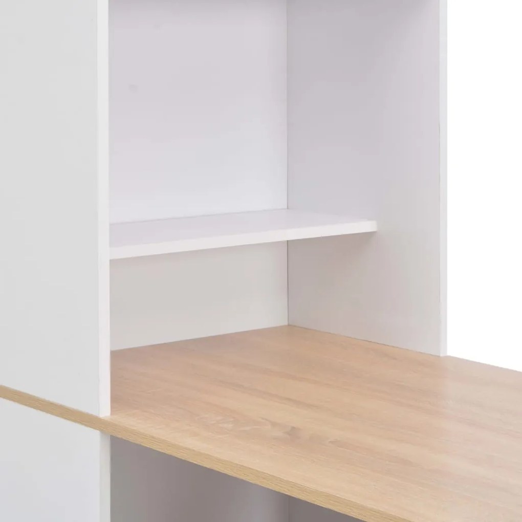 Mesa de bar com armário 115x59x200 cm branco