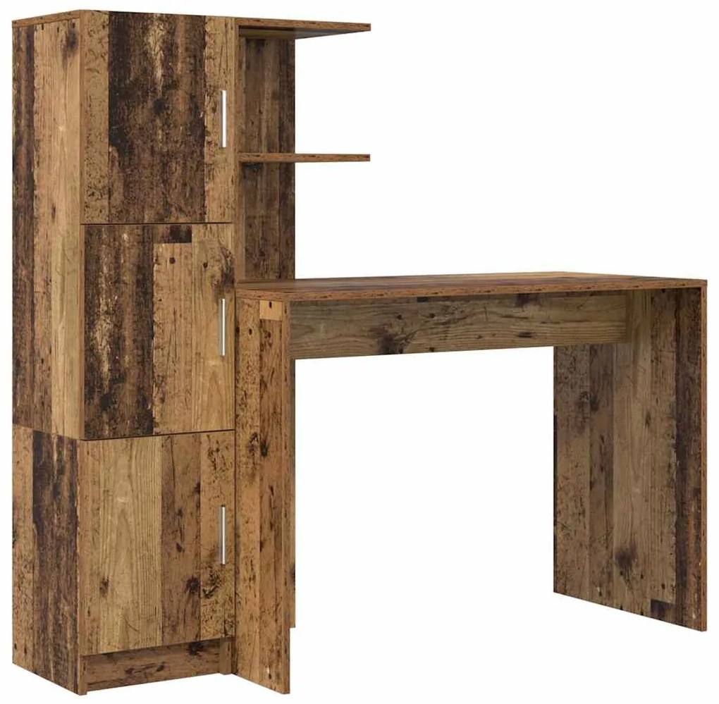 Mesa com Armazenamento Madeira Antiga Madeira Derivada