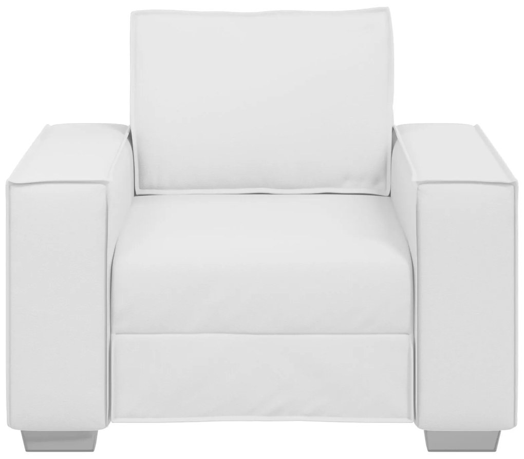 Poltrona vidaXL Branca 59 cm em Pela Sintética