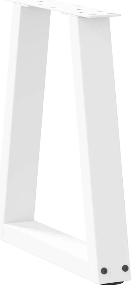 Pés para mesa de centro em V 2 peças Branco 28x(42-43,3) cm Aço