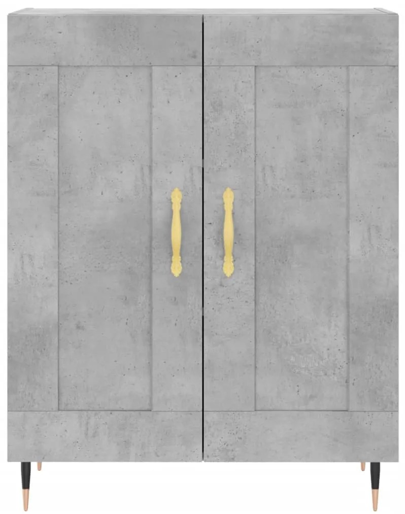 Armário alto 69,5x34x180 cm derivados de madeira cinza cimento