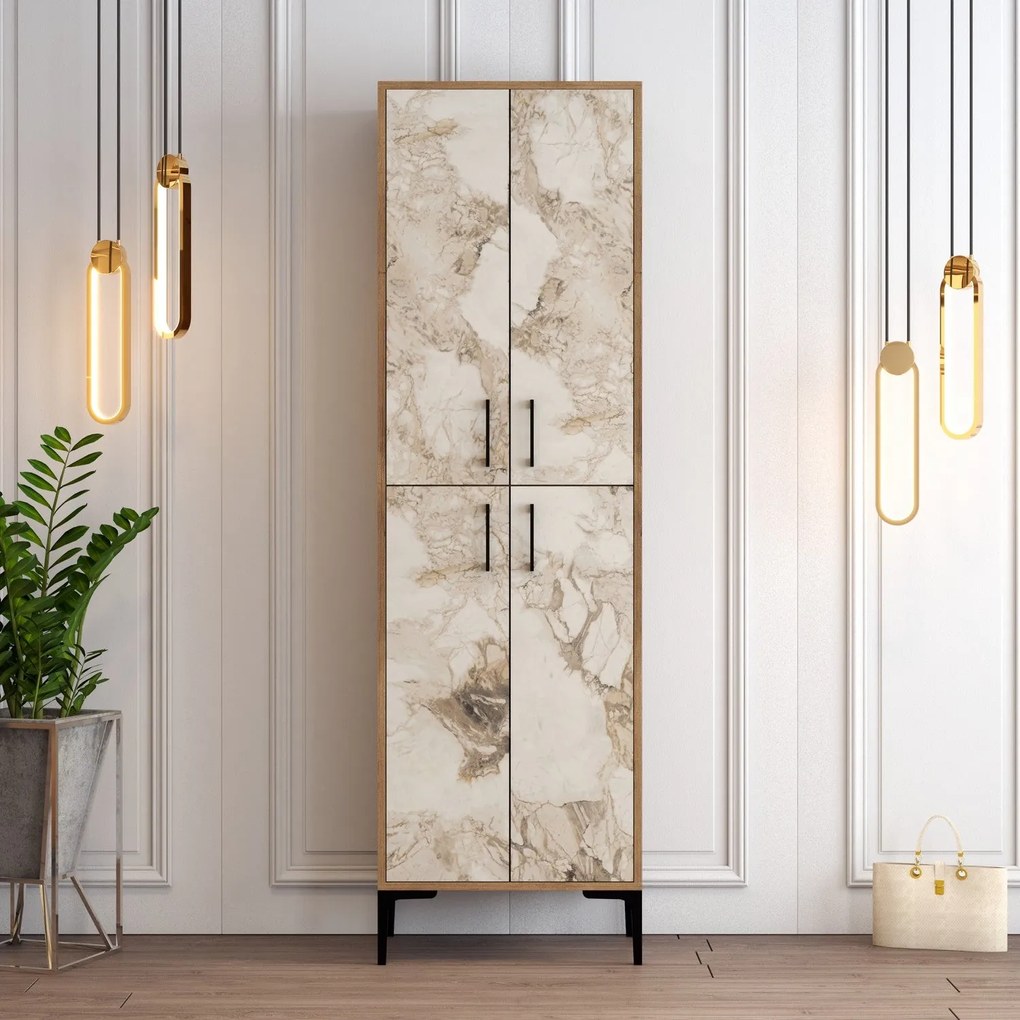 Sapateira Berlin – Nogueira/Branco – 60 cm x 200 cm x 35 cm