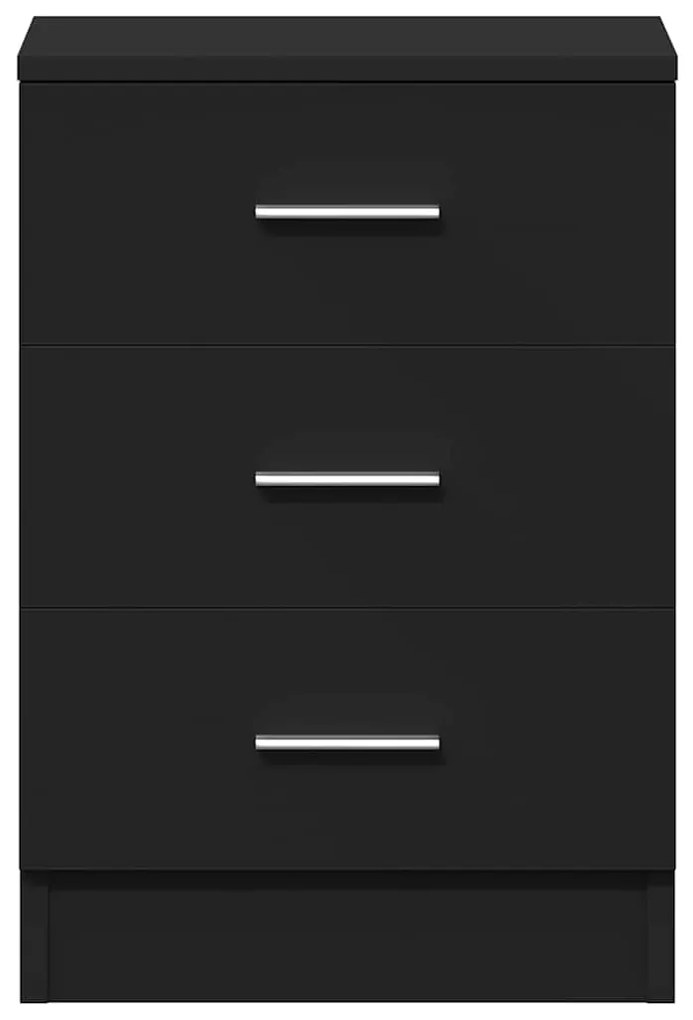 Mesas de cabeceira 2 pcs derivados de madeira preto