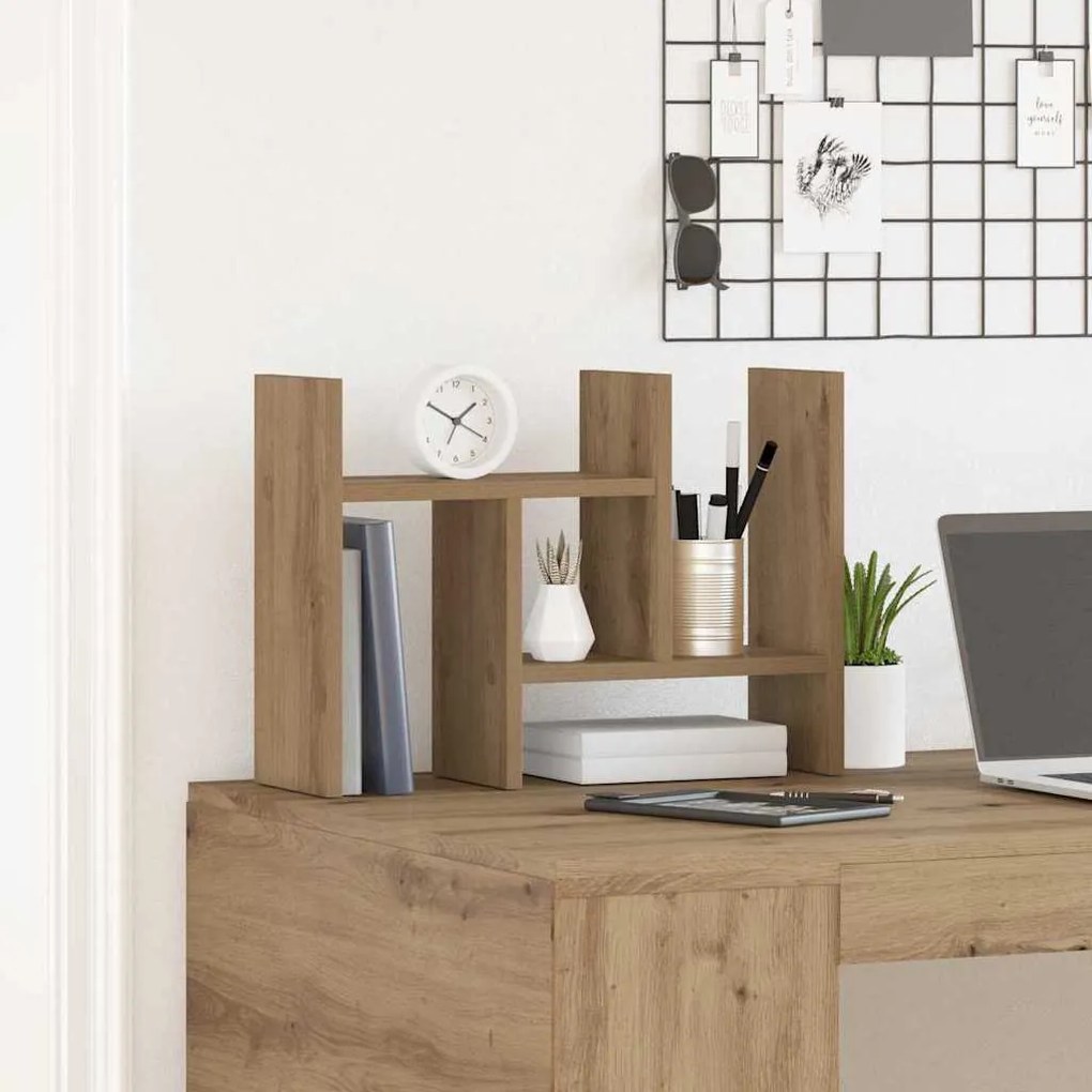Organizador de Mesa Carvalho Artesanal 34.5x15.5x35.5 cm Madeira