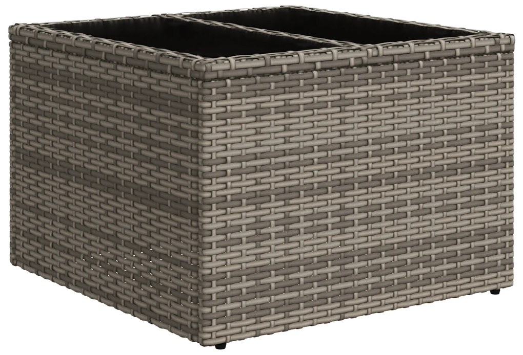 Conjunto de Sofá de Jardim de 5 Peças com Almofadas de Rattan Poliéste