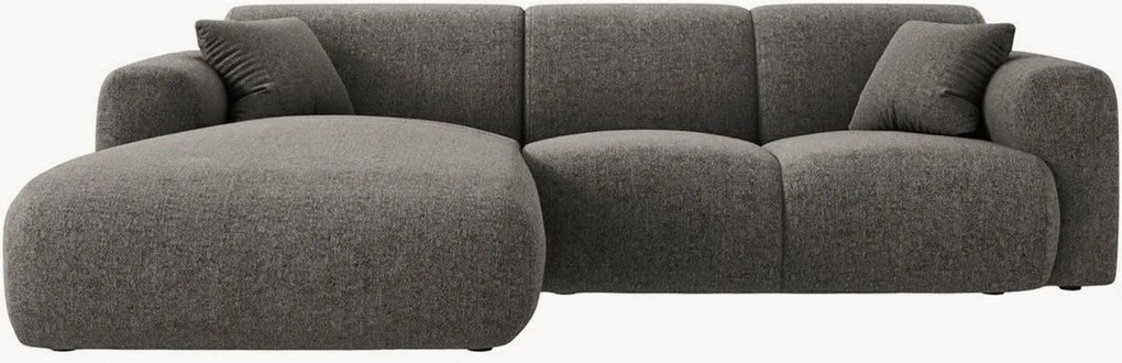 Sofá de canto em chenille Nolio