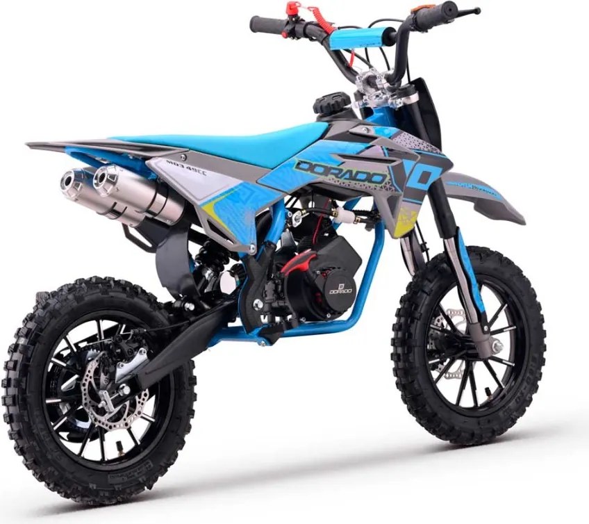 MINI MOTO Crianças MINICROSS gasolina DORADO MD3 49cc 2T 10/10" Com Limitador Velocidade Azul