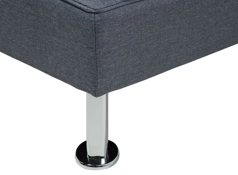 Sofá-cama de 3 lugares em tecido cinzento escuro ROXEN Beliani