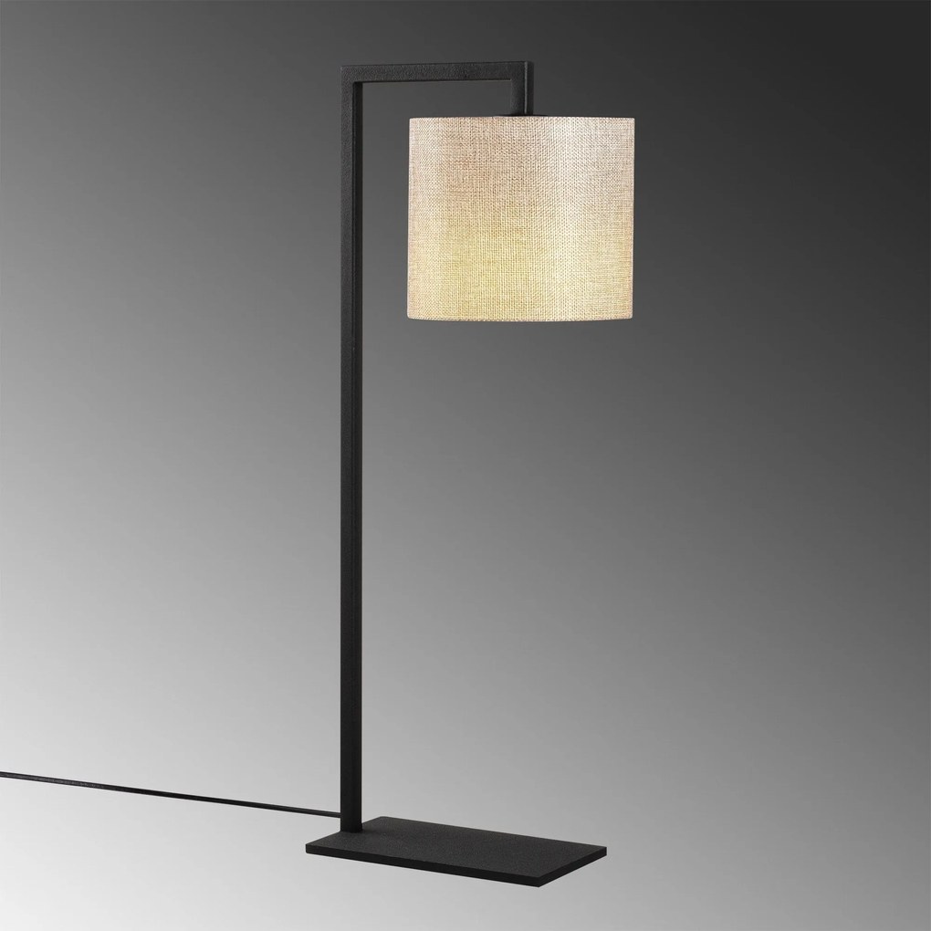 Candeeiro de Mesa Profil – Creme e Preto – 27 x 20 cm