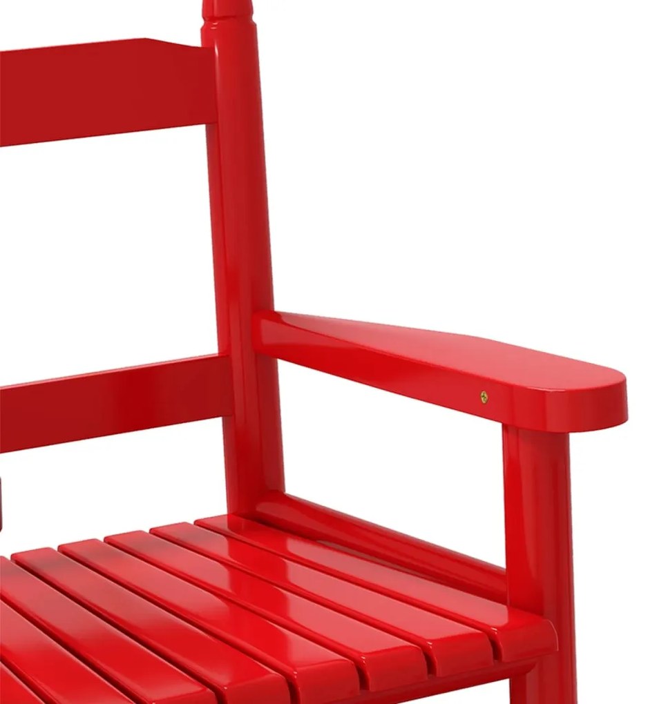 Cadeiras de baloiço infantis 2 pcs álamo maciço vermelho