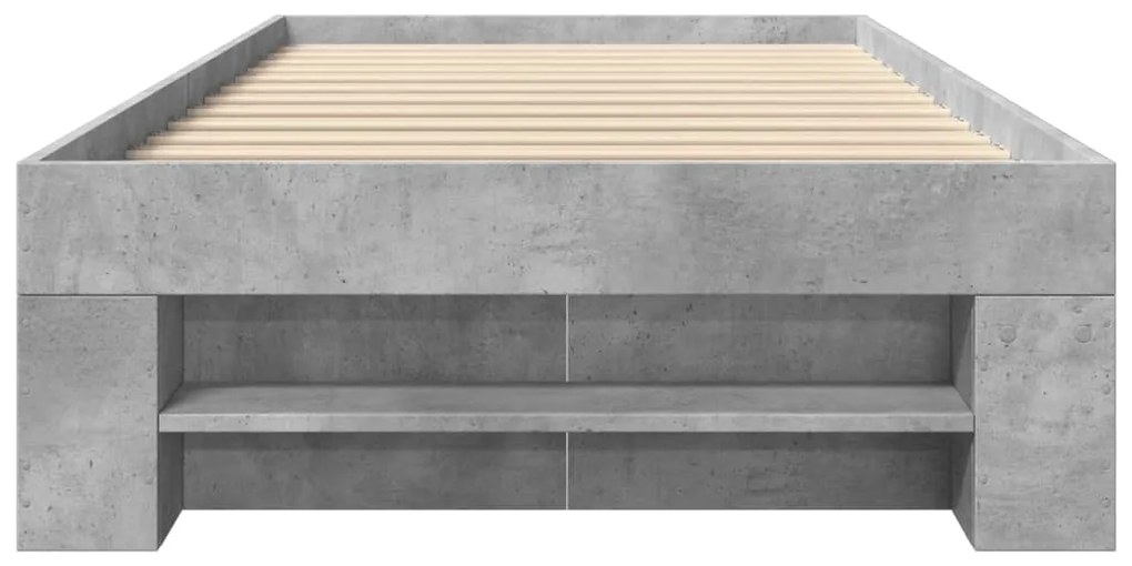 Estrutura de cama 75x190 cm derivados de madeira cinza cimento