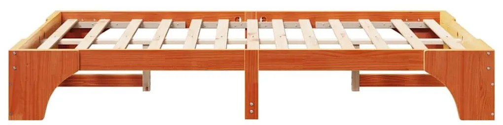 Cama de Pinho Maciço Castanho 120x200 cm