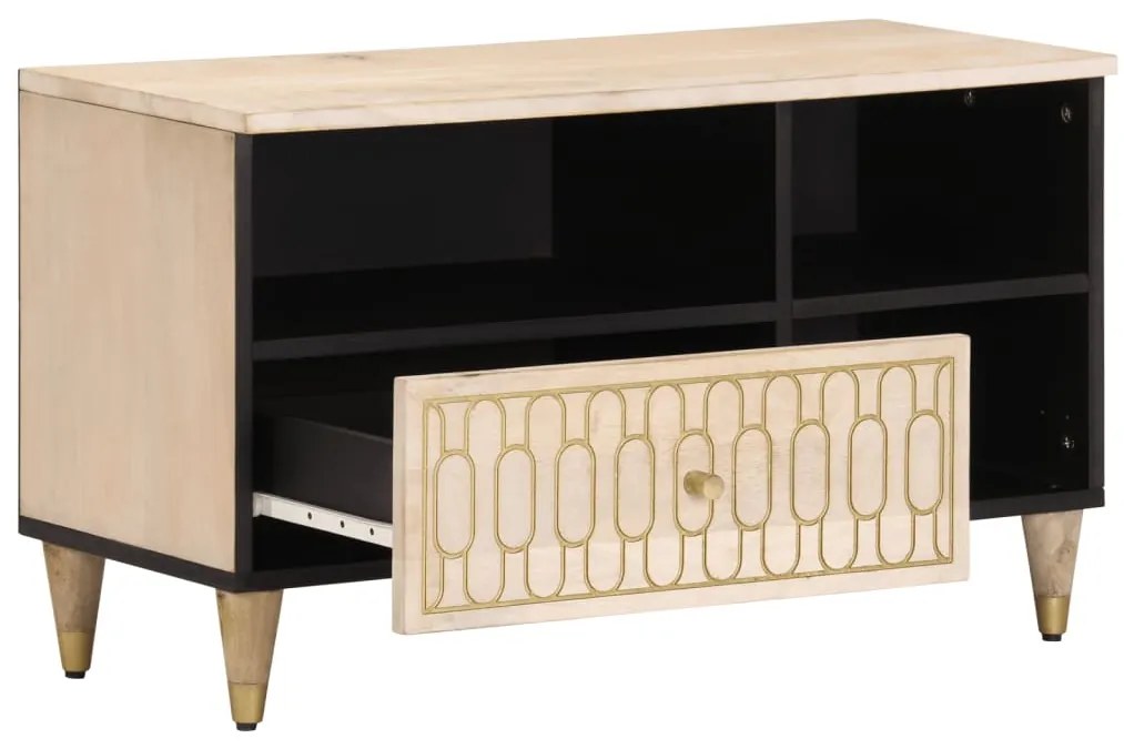 Móvel de TV 80x33x46 cm madeira de mangueira maciça
