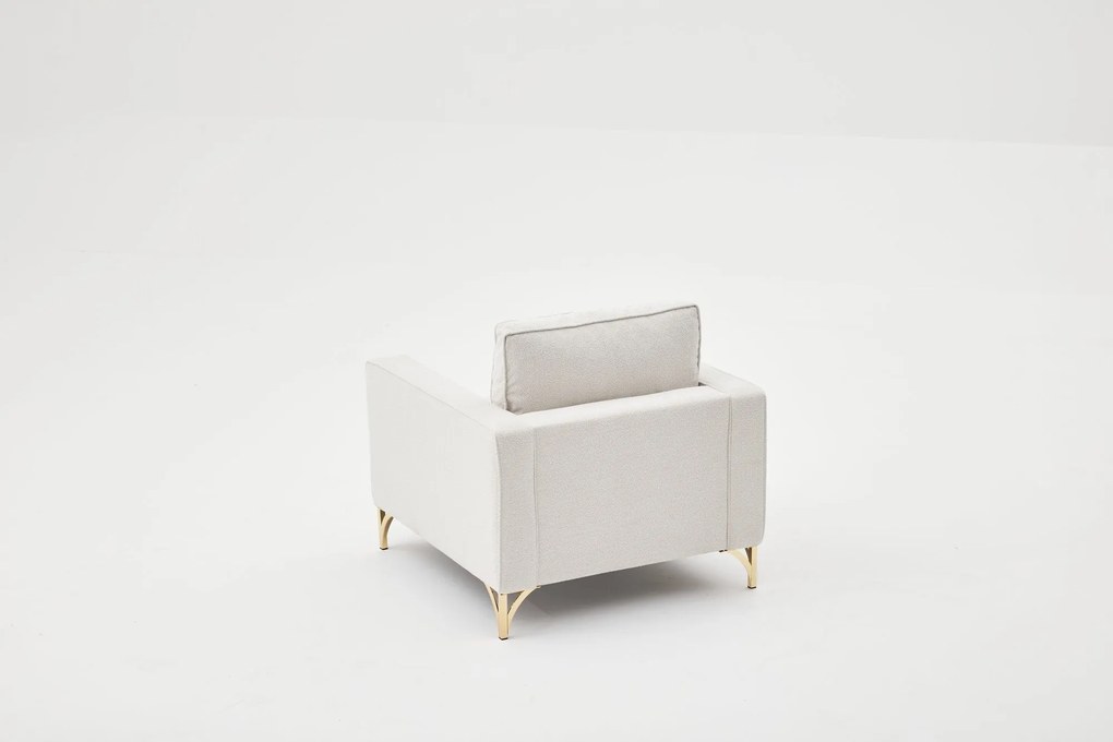 Sofá de 1 Lugar Berlin – Creme Dourado – 90x83x91 cm