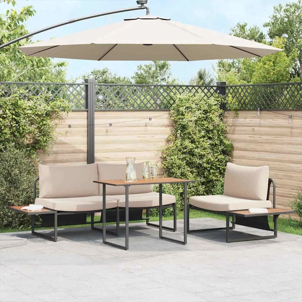 Mesa de Jardim Castanha 100x55x70 cm DPC e Aço